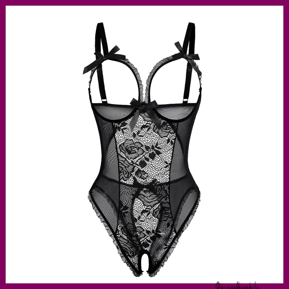 Lace Babydoll Bodysuit Elegant Y2K Chic Adjustable Straps Backless Design